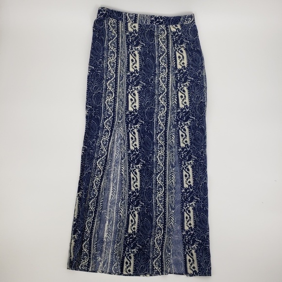 American Eagle Boho Double Slit Maxi Skirt Sz 6 - Picture 2 of 8